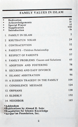 Family Values in Islam  – (English/Arabic) – (PB)