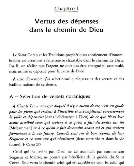 Vertus De L’Charité – Fazail-e-Sadaqat Français – L’oeuvre de sincerite et ses vertus