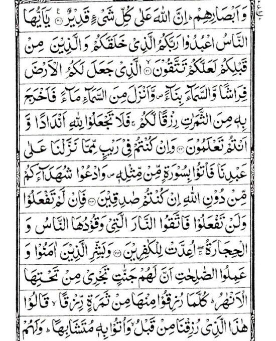 Quran Ref. 23A Arabic MEDIUM (13 Lines per page) Size 18.5 x 13 cm