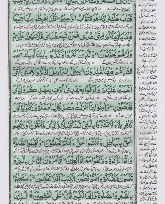 Quran Ref. 81A Arabic with URDU Translation by Ashraf Ali Thanwi (Rah) – Size 28 x 19 cm