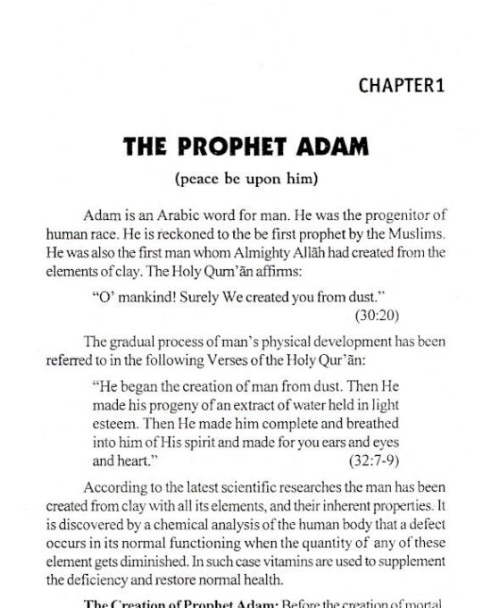 From Adam to Muhammad (SAW)